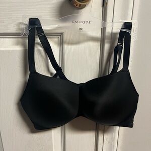 Cacique black boost plunge bra